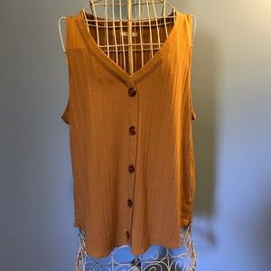 Maurices Orange Tank Top With Buttons